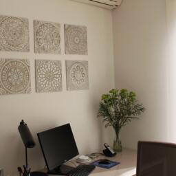 Moroccan Wall Hanging White & Beige For Kitchen Backsplash, Tile Garden Art, Morocco Bathroom #2 30cm Beige&white - thumbnail 4