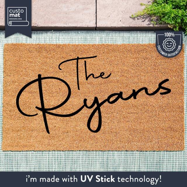 Personalized Doormat With Family Name - Custom Door Mat Welcome Housewarming Gift New Home - image 1