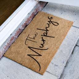 Personalized Doormat With Family Name - Custom Door Mat Welcome Housewarming Gift New Home - thumbnail 2