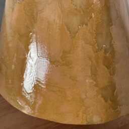 Yellow Ochre Table Lamp, Handmade Ceramic Minimalist Clay Modern Bedside Pottery Lamp 11 - thumbnail 3
