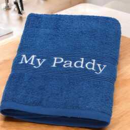 Personalised Mens Bath Towel - Embroidered Name, Egyptian Cotton Gift - thumbnail 2