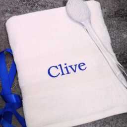 Personalised Mens Bath Towel - Embroidered Name, Egyptian Cotton Gift - thumbnail 4