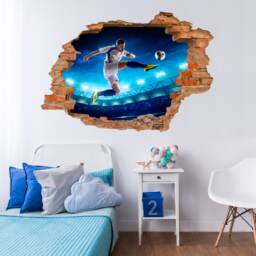 032 Wall Decal Footballer - Hole in The Wall - thumbnail 3