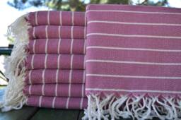Pale Purple Turkish Towel, Cotton Towel, Organic Towel, 40''x67'', Turkish Towel, Peshtemal, Turkish Bath Towel, Striped Peshtemal, B3-G??cek