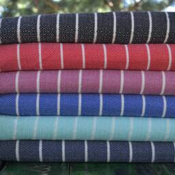 Pale Purple Turkish Towel, Cotton Towel, Organic Towel, 40''x67'', Turkish Towel, Peshtemal, Turkish Bath Towel, Striped Peshtemal, B3-G??cek - thumbnail 4