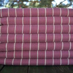 Pale Purple Turkish Towel, Cotton Towel, Organic Towel, 40''x67'', Turkish Towel, Peshtemal, Turkish Bath Towel, Striped Peshtemal, B3-G??cek - thumbnail 3