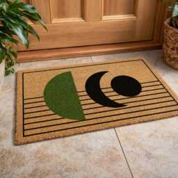Moon Phase Doormat - Celestial Welcome Mat Modern Boho Entry Rug - thumbnail 4