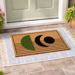 Moon Phase Doormat - Celestial Welcome Mat Modern Boho Entry Rug - thumbnail 2