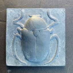 Scarab Black Concrete Sculpture Tile Ancient Egyptian - thumbnail 2