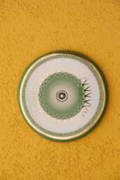 Green - Handmade Gold Decorated Ceramic Evil Eye Wall Hanging Large 20cm - 7, 8'' - thumbnail 1