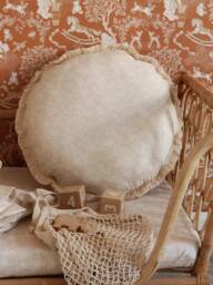 Ecru Barberries - Round Pillow - thumbnail 1
