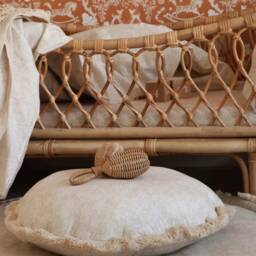 Ecru Barberries - Round Pillow - thumbnail 2