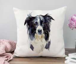 Border Collie Cushion, Themed Gift, Collie, Owner Homeware, Dog Cushion - thumbnail 1