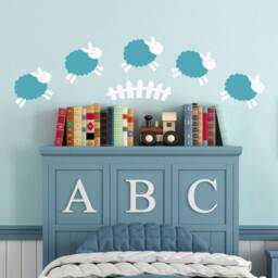 Sheep Wall Decals - Nursery Decals, Animal Decals, Cute Decals, Kids Room Decor 187 - thumbnail 2