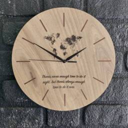 Personalized Wooden Wall Clock - Engraved Family Photo, Custom Text - thumbnail 4