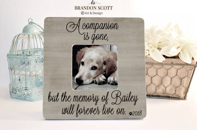 Personalized Dog Memorial Picture Frame Pet Loss Sympathy Gift - image 1