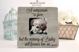 Personalized Dog Memorial Picture Frame Pet Loss Sympathy Gift - thumbnail 1
