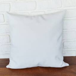 Mid-Century Burnt Orange Vegan Leather Pillow Cover Modern Scandinavian Design - thumbnail 4