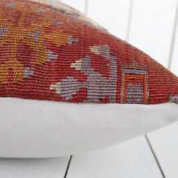 16x16 Kilim Pillow Cover Turkish Bohemian Cushion - thumbnail 4