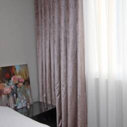 Custom Velour Drapery, Light Filtering Grommet Curtain Panel - thumbnail 2