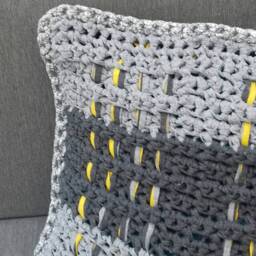 Hooked Cushion, Crocheted Cushions, Cushion For Outside, Inside, Home Decoration Pillows, Crochet Pillowcase - thumbnail 3