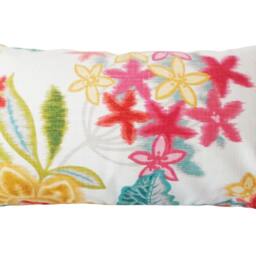 Pink Floral Pillow Cover Temara Rose Linen Rayon Throw - thumbnail 2