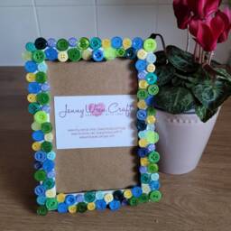 Colourful Recycled Acrylic Button Photo Frame 4 X 6 Inches - thumbnail 2