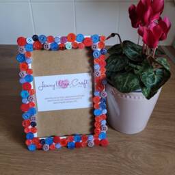 Colourful Recycled Acrylic Button Photo Frame 4 X 6 Inches - thumbnail 3