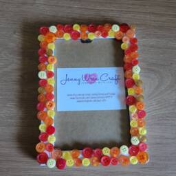 Colourful Recycled Acrylic Button Photo Frame 4 X 6 Inches - thumbnail 4