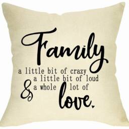 Personalized Cotton Throw Pillow Cover Family Decor Gift - thumbnail 3