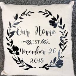 Personalized Cotton Throw Pillow Cover Family Decor Gift - thumbnail 2