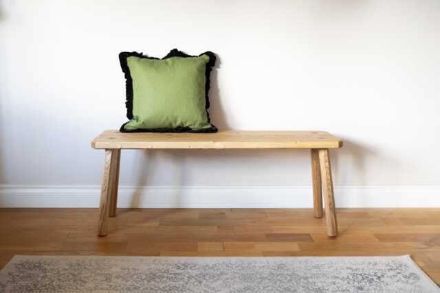 Pippa Bench Pine Top With Hexagonal Ash Legs, Handmade, Custom Sizes - image 1
