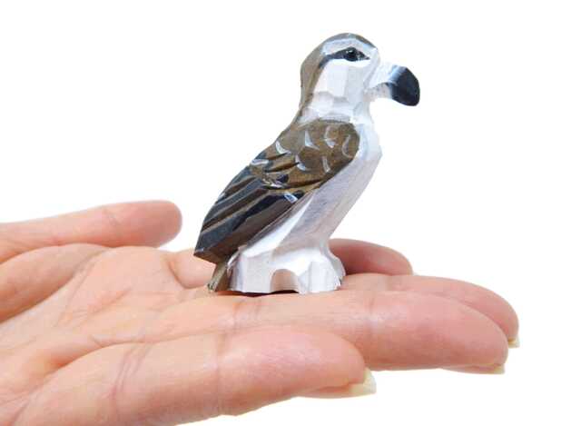 Osprey Wooden Figurine - Hand Carved Bird Collectible Home Decor - image 1