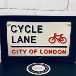 Cycle Lane-London Street Sign-Bike Ride-Bicycle-Cyclist-Birthday-London Gift-British Wall Art-Sport-Gifts For Cyclists-Home-Bike Shed - thumbnail 3
