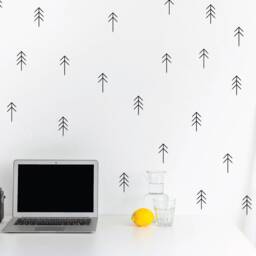 Tree Decals, Stick Trees Wall Decal, Nursery Minimalist Nature Baby Room Stickers, Kids Decals - thumbnail 3