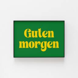 Guten Morgen Typography Print, Deutsch Language Art German Family Housewarming Gift, Word Art Decor, Phrase Artwork - thumbnail 2