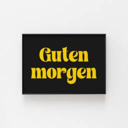 Guten Morgen Typography Print, Deutsch Language Art German Family Housewarming Gift, Word Art Decor, Phrase Artwork - thumbnail 3