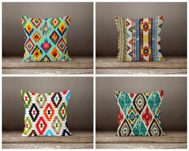 Kilim Rug Cushion Cover-Farmhouse Case-Ethnic Living Room Pillow Case-Authentic Pillow-Gift For Cushions-Custom Decor Your Home - image 1