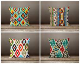 Kilim Rug Cushion Cover-Farmhouse Case-Ethnic Living Room Pillow Case-Authentic Pillow-Gift For Cushions-Custom Decor Your Home - thumbnail 1