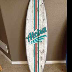 Custom Surfboard Wall Decor Hawaiian Beach Art - 4Ft - thumbnail 2