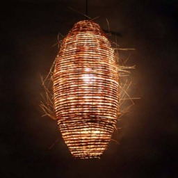 Romantic Cocoon Shape Rattan Pendant Lights-Wild Style Lighting-Rustic Lighting-Lighting Fixtures-Decoration Lamps-Rattan Pendants - thumbnail 3