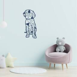 Geometric Puppy Dog Wall Art, Minimalist, Modern, Abstract, Decal, Mural, Transfer, Boho -G045 , 5 Sizes, 36 Colour Options - thumbnail 3