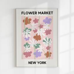 Flower Market Print Poster, New York Print, Aesthetic Floral Wall Art Home Decor, Les Fleurs - thumbnail 3