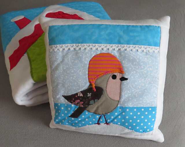 Cuddly Pillow...robin...animal Pillow...winter Pillow...decorative Pillow...children's Room...playing...sleeping - image 1
