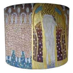 Art Nouveau Gustav Klimt Drum Lampshade For Ceiling Light Pendants Or Table Lamp Bases - thumbnail 3