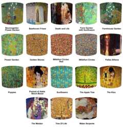 Art Nouveau Gustav Klimt Drum Lampshade For Ceiling Light Pendants Or Table Lamp Bases