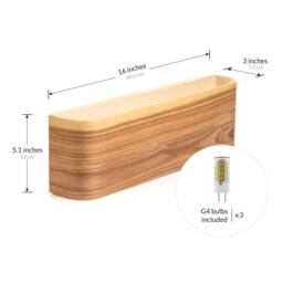 Curved Plywood Wall Sconce Rustic Modern Bedside Lamp - thumbnail 3