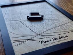 Ibrox Stadium Wall Art Laser Engraved Wood, Ranger Fc Gift - thumbnail 1