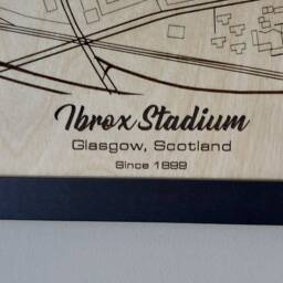 Ibrox Stadium Wall Art Laser Engraved Wood, Ranger Fc Gift - thumbnail 3