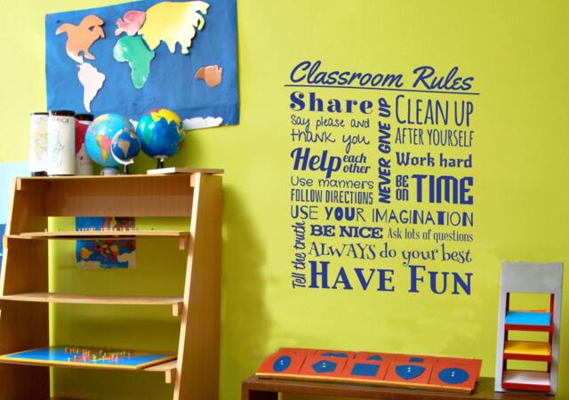Classroom Rules - Wall Decal Custom Vinyl Art Stickers For Schools, School Libraries & Classrooms - image 1